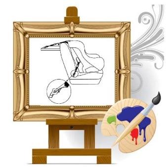 The official LATCH Gallery easle logo.