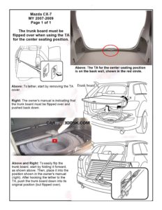 LATCH Gallery - Tether Anchor: Mazda CX-7.