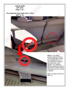 LATCH Gallery - Tether Anchor: Infiniti QX80.