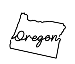 This is an outline map of the state of Oregon.