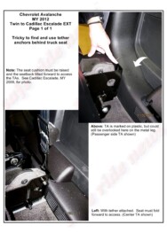 LATCH Gallery - Tether Anchor: Chevrolet Avalanche.