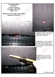 LATCH Gallery - Tether Anchor: Ford Expedition, page 1 of 2.