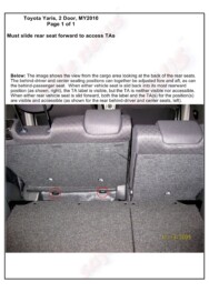 LATCH Gallery - Tether Anchor: Toyota Yaris, 2-Door,