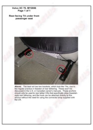 LATCH Gallery - Tether Anchor: Volvo XC70.
