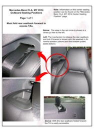 LATCH Gallery - Tether Anchor: Mercedes-Benz CLA outboard positions.