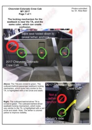 LATCH Gallery - Tether Anchor: Chevrolet Colorado Crew Cab.