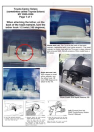 LATCH Gallery - Tether Anchor: Toyota Camry Solara.