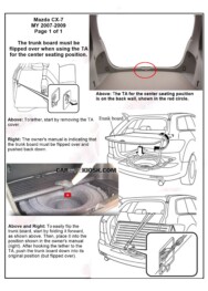 LATCH Gallery - Tether Anchor: Mazda CX-7.