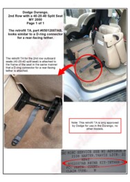 LATCH Gallery - Tether Anchor: Dodge Durango.