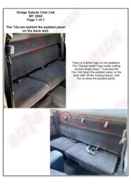 LATCH Gallery - Tether Anchor: Dodge Dakota Club Cab.