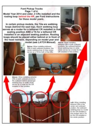 LATCH Gallery - Tether Anchor: Ford pickup trucks, page 1 of 4.
