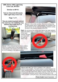 LATCH Gallery - Tether Anchor: GMC Sierra 1500 and Chevrolet Silverado 1500 Light Duty Crew Cabs.