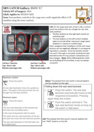 BMW X7 BMW X7: Seat position controls in the cargo area could negatively affect a CR installed using the lower anchors.