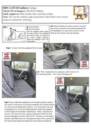 Lexus Lexus: The way the seatback angle preparation is described in the owner’s manual is sometimes confusing,