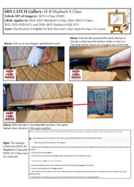 M-B Maybach S-Class M-B Maybach S-Class: Clarification is helpful for how the cover stays open for easy LA access.