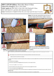 Mercedes-Benz S-Class Mercedes-Benz S-Class: Clarification is helpful for how the cover stays open for easy LA access.