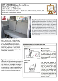 Toyota Sienna Toyota Sienna: For the third row, this is a clarification of the seatback position that is specified in the owner’s manual.